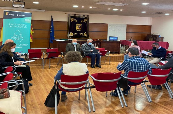 Reunión miemboros de la segunda mesa de diálogo del Pacto Social de Calatayud